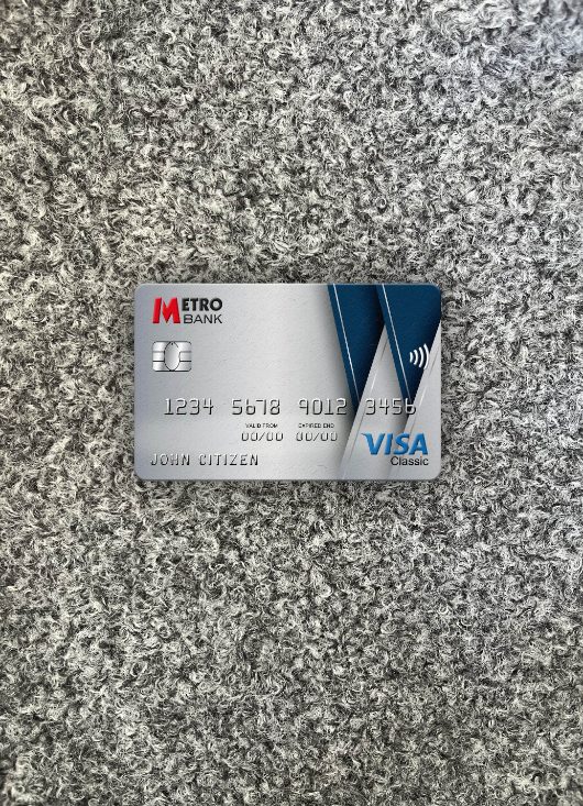 Download United Kingdom Metro Bank visa classic card photolook front Photoshop template